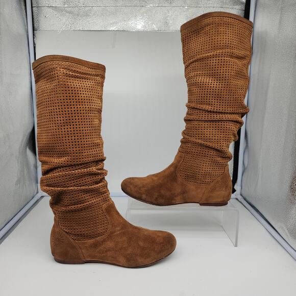 Ugg Boots 6 Brown Abilene Chestnut Knee High Slouchy Suede Boho Academia Flat - Picture 1 of 16